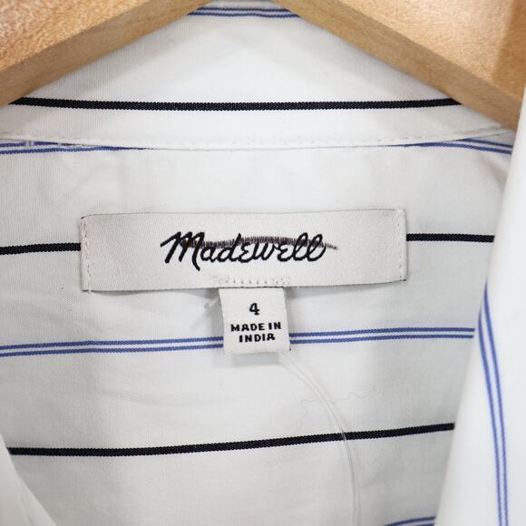 Madewell White Striped Button Down Shirt - Picture 10 of 12